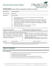 Unit 22_SITHCCC005 - Prepare dishes using basic methods of cookery - Assessment.docx