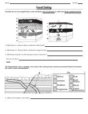 Worksheet of relative dating fossils Fossils and