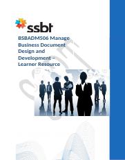 BSBADM506 Learner Resource bussiness document desgin and development.docx