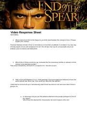 End of the Spear - Video Response Sheet.docx