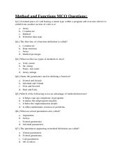 Method and Functions MCQ Questions only.docx