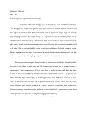 cognitive therapy essay