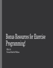 Bonus Resources for Exercise Programming.pptx