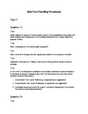Topic 7 Questions - Safe Food Handling Procedures.pdf
