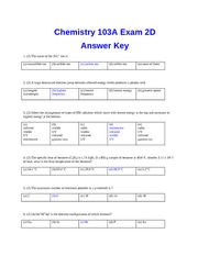 Exam 2 Form D Key fall 07CHEM103A Dr. Keller