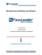 PassLeader-Microsoft-Azure-AZ-100-Exam-Dumps-Braindumps-PDF-VCE.pdf