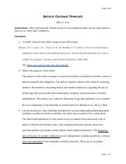 Cox - Article Critique 1 (1).docx