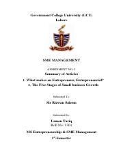 government assignment cover page