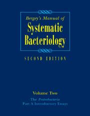 Bergey's Manual of Systematic Bacteriology. Volume 2. The Proteobacteria. Part A. Introductory Essay