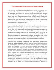 CONCLUSIONES DE LA TEORÍA PSICOANALÍTICA DE ALFRED ADLER - Rocío Ríos Cubas - M02979J.docx