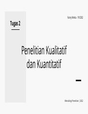 Tugas 2 - Rangkuman Penelitian Kualitatif dan Kuantitatif.pdf