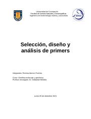 Informe Diseño, analisis y seleccion de primers genetica molecular y genomica.docx