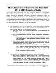 The Literature of Slavery and Freedom Reading Guide-2 AMF.doc