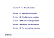 Chapter 1 The Wave Function