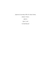 Operations Forecasting Paper