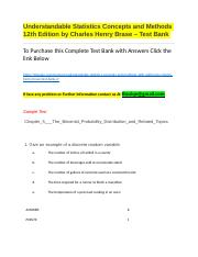 Understandable Statistics Concepts and Methods 12th Edition by Charles Henry Brase – Test Bank.docx