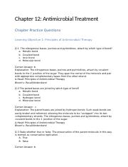 Chp 12 Antimicrobial Treatment Question Bank.docx
