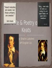 The Life & Poetry of John Keats