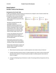 ch.4 Periodic Trends-Study Guide