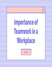 Importance of Teamwork in a Workplace.pdf