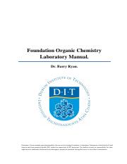 2012 Org Chem Lab Manual 010216