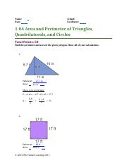 01.04 Area & Perimeter of Triangles, Quadrilaterals, & Circles.docx