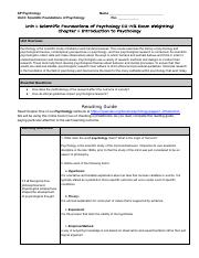 Unit 1 Reading Guide, Unit 1: Scientific Foundations of Psychology.pdf