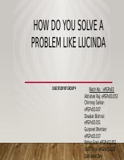 How do you solve a problem like LucindaHRM.pptx