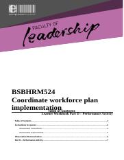 BSBHRM524 Workbook_Part_D_Performance_Activity.docx