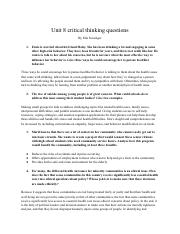 Unit 8 critical thinking questions. Mia Sensinger..pdf