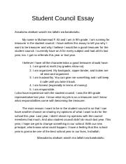 student council essay