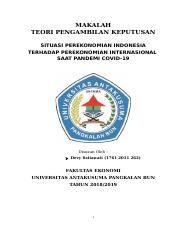 MAKALAH PEREKONOMIAN INDONESIA SAAT PANDEMI COVID 19 - Copy.docx