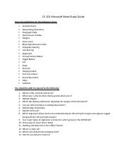 CS 101 - Microsoft Word Study Guide - TEST 1.docx