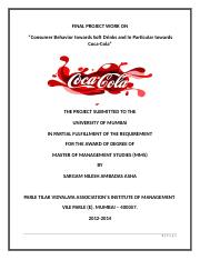 Consumer Behavior towards Soft Drinks and In Particular towards Coca-Cola_213991154.docx