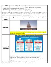 Deeanna Brooks - Cornell Notes for American Government .docx