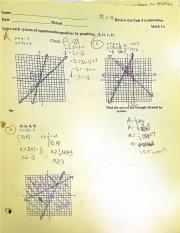 42.1 Answer Key to Review Sheet #1 for Celebration on Systems of Equations - 1A (Dec 21, 2021 at 2:1