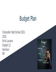Budget Plan erick-1.pptx