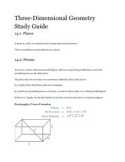 Three-Dimensional Geometry Study Guide  .pdf