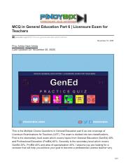 pinoybix.org-MCQ in General Education Part 6  Licensure Exam for Teachers.pdf