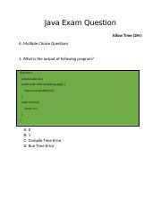 Java Exam Question Final.docx