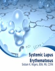 Systemic Lupus Erythematosus Presentation, S Rogers