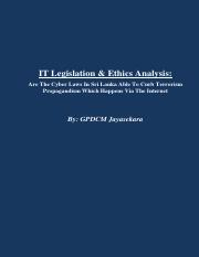 IT Legislation & Ethics Analysis by GPDCM Jayasekara (Research Paper SSRN 2022).pdf