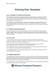 C235 Task 1 Training Plan Template.docx