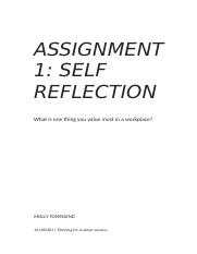 Assignment 1- Self Reflection.docx