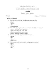 Grade 8 Integrated Science Week 9 Lesson 1  Worksheets 1 and Answersheets.pdf