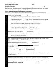 Credit Card Activity Worksheet and Summary.docx