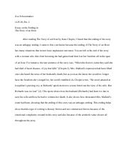 Essay on the Ending in The Story of an Hour