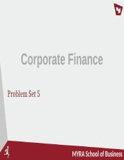 CorporateFinance-Problemset5.pptx