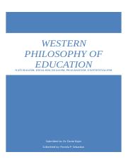 Western Philosophy of Education.docx