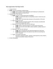 Music appreciation essay
